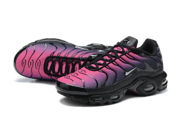 Nike Air Max Plus TN Black Metallic Silver Fire Pink Shoe