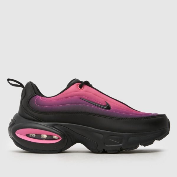 air max portal trainers in black pink hoe